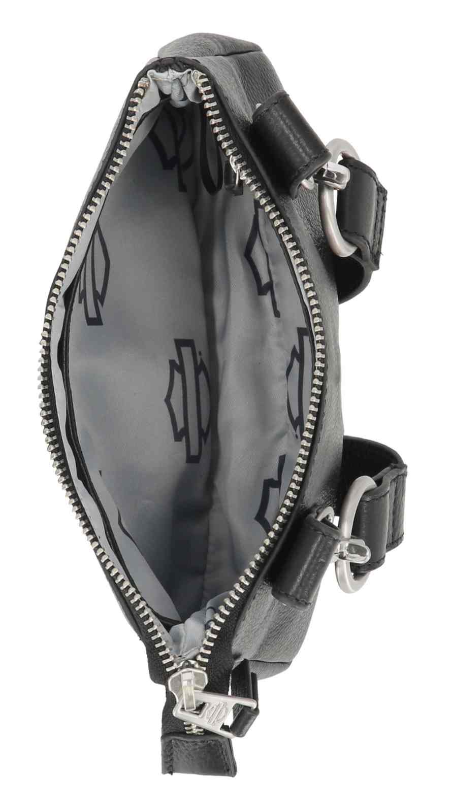 Harley-Davidson Women's Deco Chain Genuine Leather Crossbody Hip Bag, Black - Largest Selection of Harley-Davidson Products