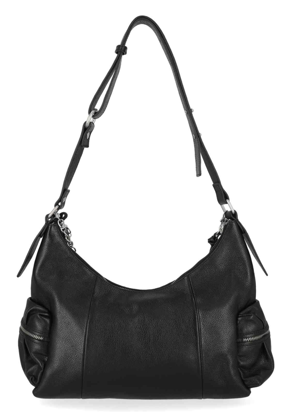 Harley-Davidson Women's Deco Chain Genuine Leather Hobo Purse, Black - No Hassle Returns at Wisconsin Harley