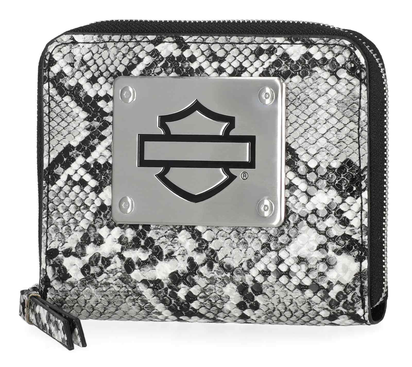 Harley-Davidson Free Shipping - Harley-Davidson Women's Python Print B&S Logo RFID Zip Around Wallet, Black - Free Shipping on many products plus Orders Over $99