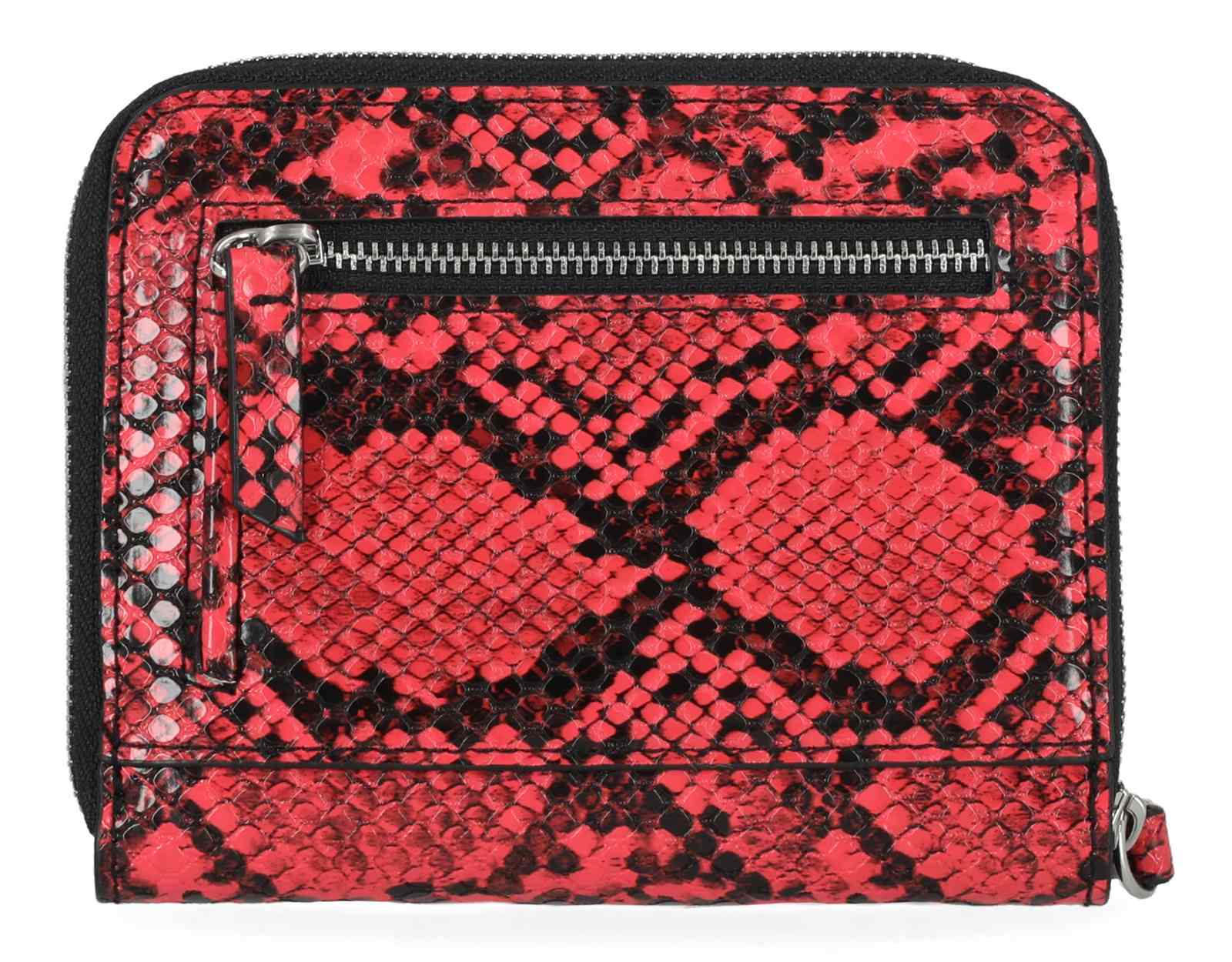 Harley-Davidson Women's Python Print B&S Logo RFID Zip Around Wallet, Pink - No Hassle Returns at Wisconsin Harley