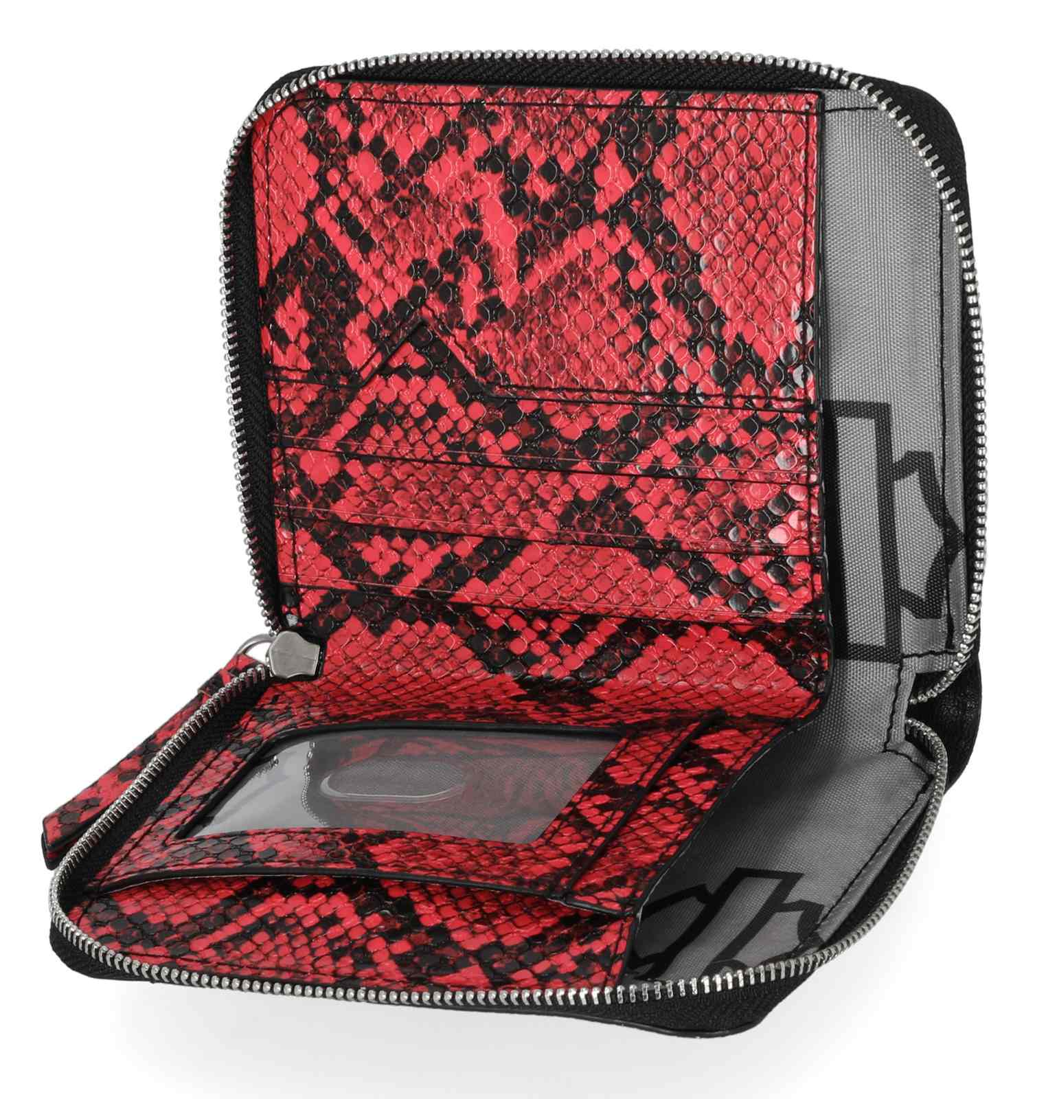 Harley-Davidson Women's Python Print B&S Logo RFID Zip Around Wallet, Pink - Largest Selection of Harley-Davidson Products