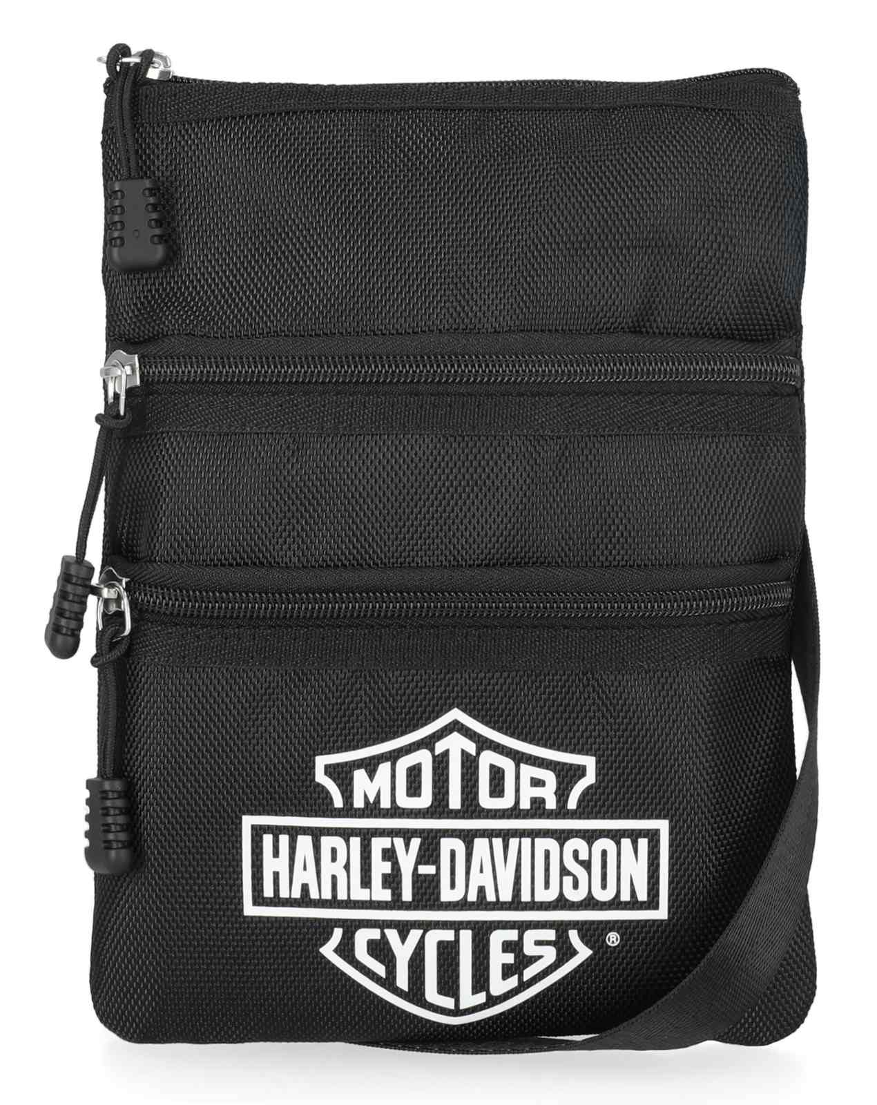 Harley-Davidson Women's Bar & Shield Logo Polyester Crossbody Purse, Black - Wisconsin Harley-Davidson