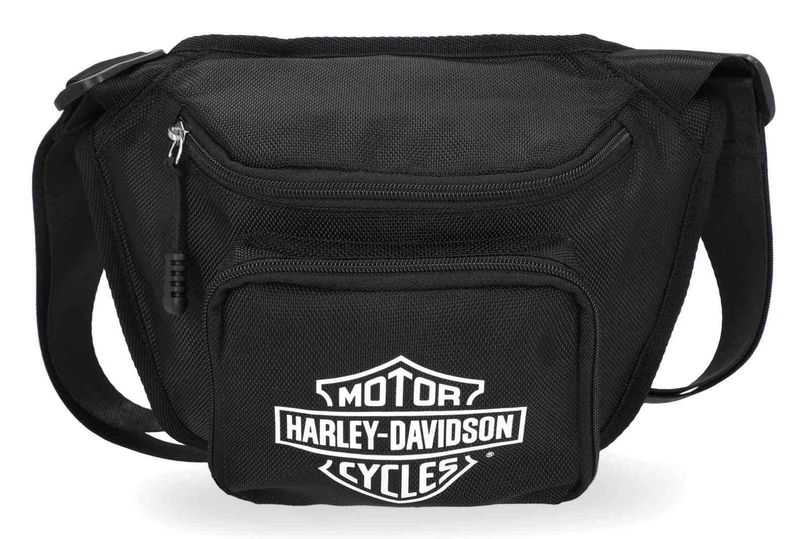 Harley-Davidson Women's Bar & Shield Polyester Hip Bag w/ Plastic Clip, Black - Wisconsin Harley-Davidson