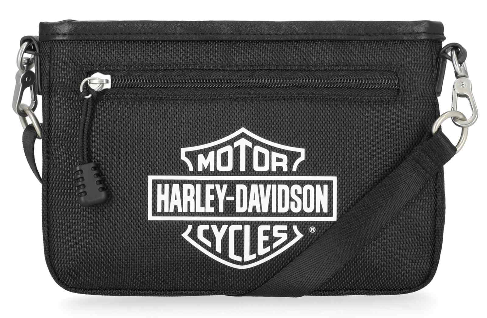 Harley-Davidson Women's Bar & Shield Logo Polyester Crossbody/Hip Bag, Black - Wisconsin Harley-Davidson