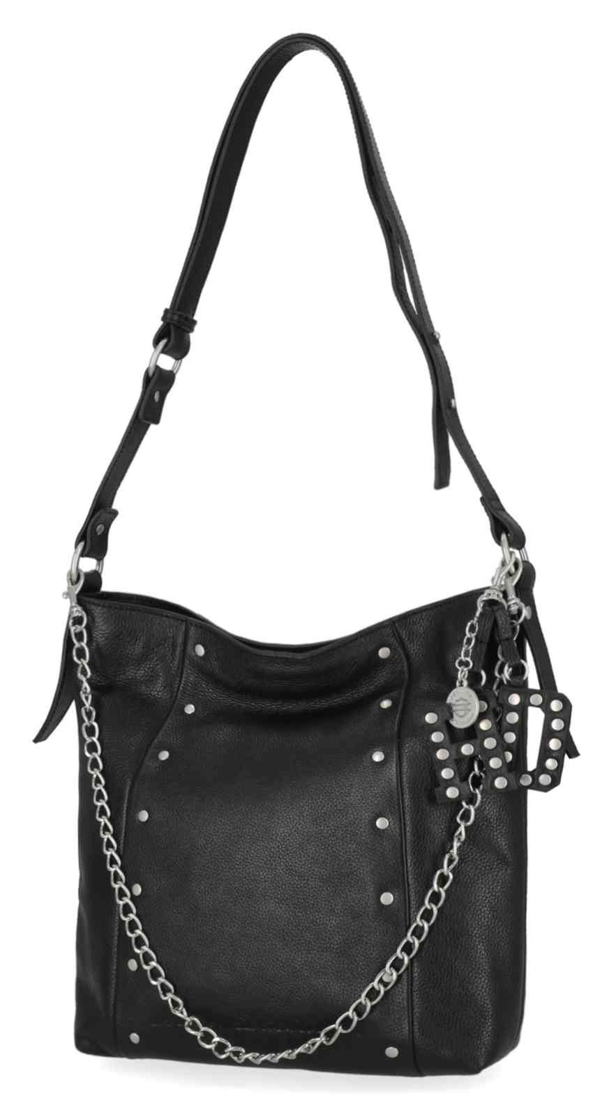 Harley-Davidson Free Shipping - Harley-Davidson Women's Deco Chain Genuine Leather Shoulder Purse, Black - Free Shipping on many products plus Orders Over $99