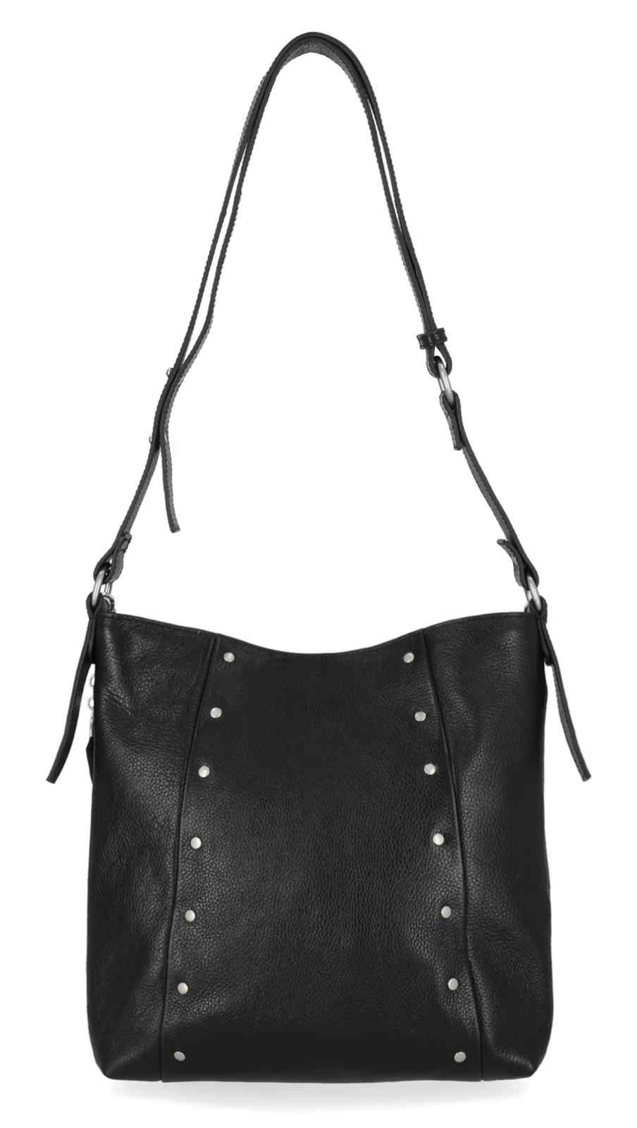 Harley-Davidson Women's Deco Chain Genuine Leather Shoulder Purse, Black - No Hassle Returns at Wisconsin Harley