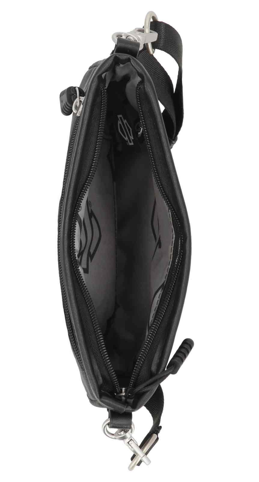 Harley-Davidson Women's Live To Ride Washed Canvas Crossbody Purse, Black - Largest Selection of Harley-Davidson Products