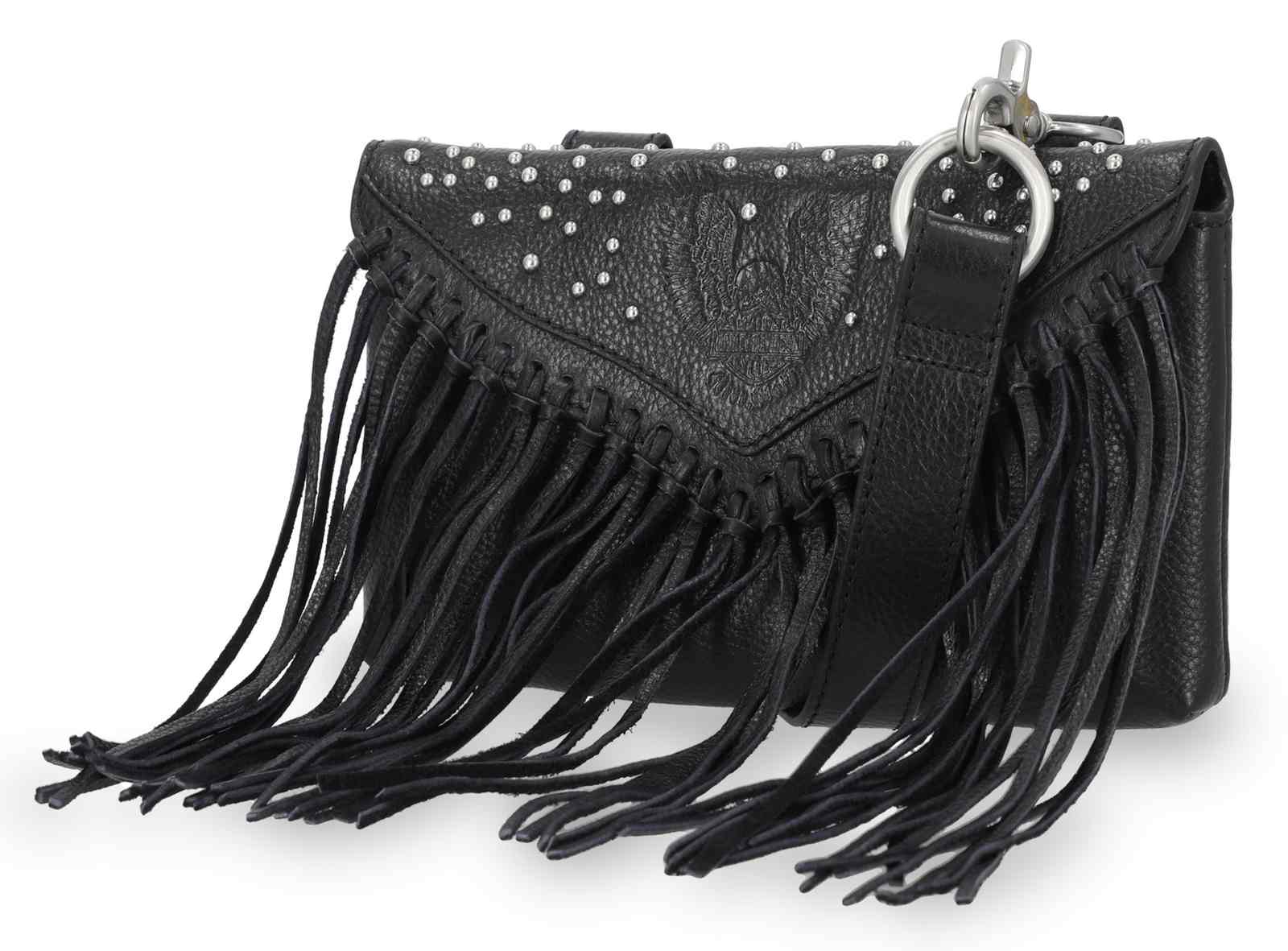 Harley-Davidson Free Shipping - Harley-Davidson Women's Fringe Genuine Leather Crossbody Hip Bag, Black - Free Shipping on many products plus Orders Over $99