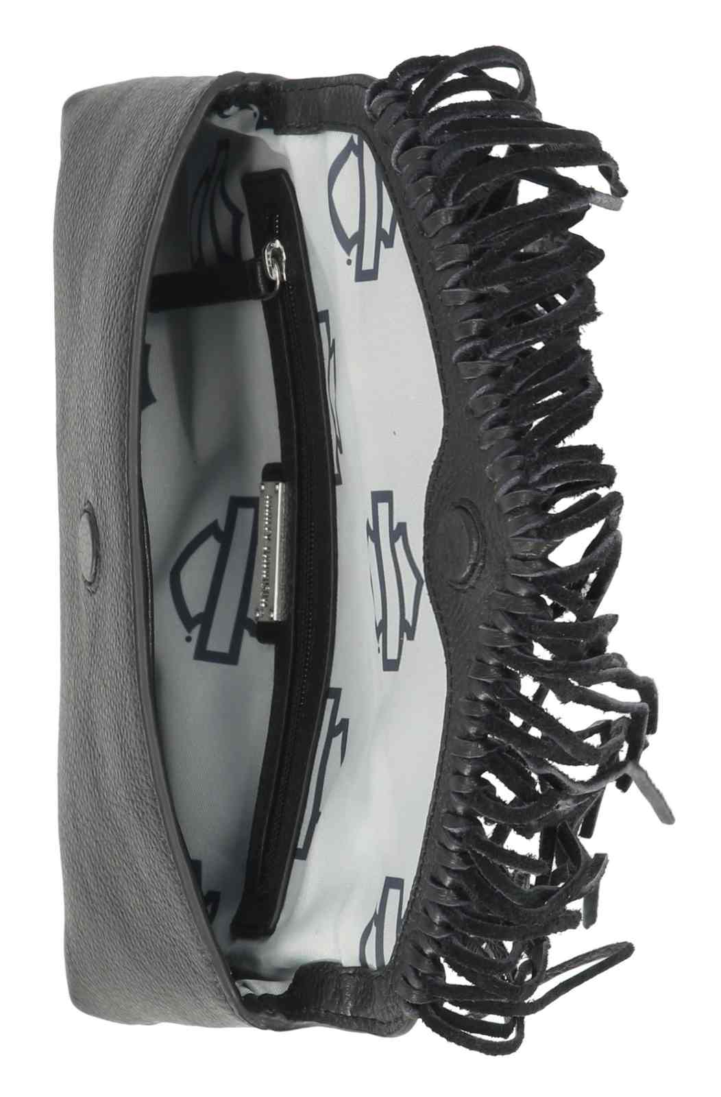 Harley-Davidson Women's Fringe Genuine Leather Crossbody Hip Bag, Black - Largest Selection of Harley-Davidson Products