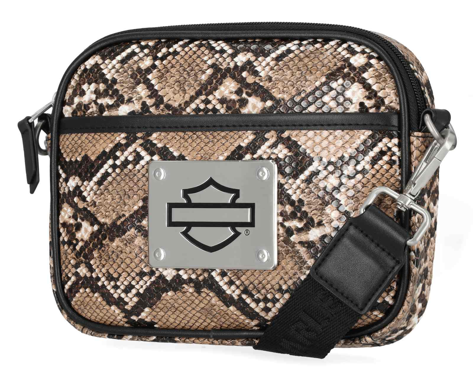 Harley-Davidson Free Shipping - Harley-Davidson Women's Python Print B&S Logo Crossbody Belt Bag, Brown - Free Shipping on many products plus Orders Over $99