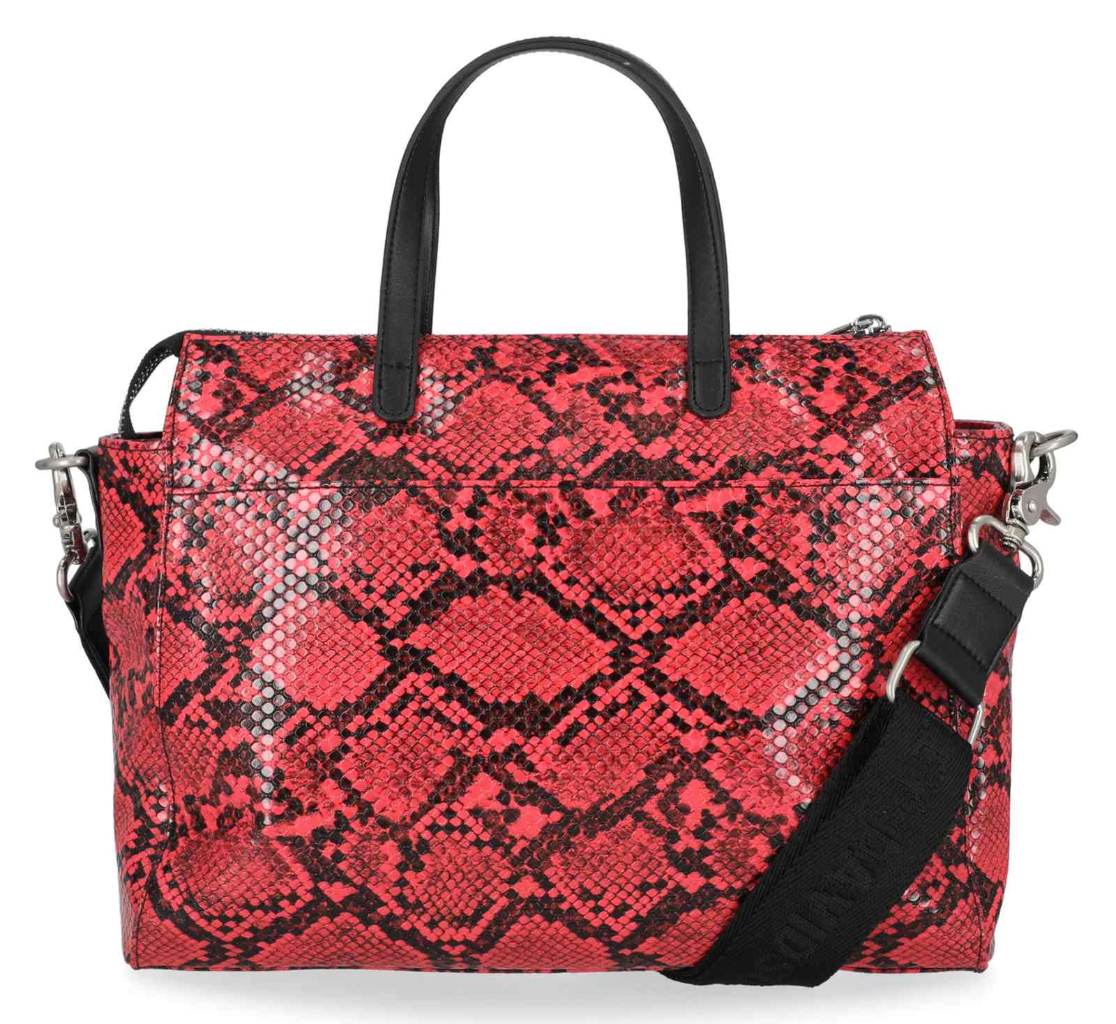 Harley-Davidson® Women's Python Print B&S Logo Satchel Purse, Pink