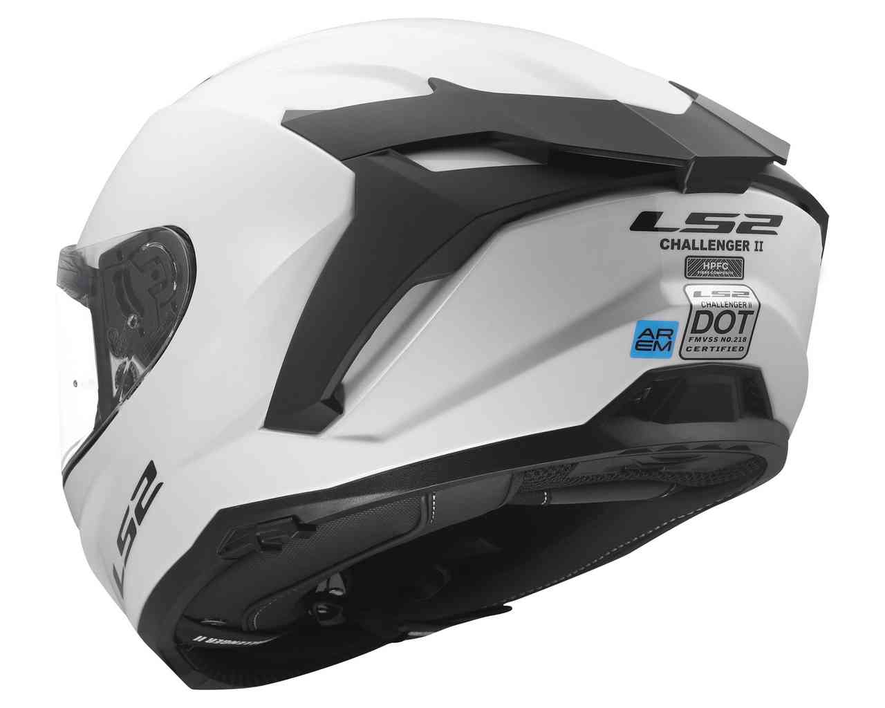 LS2 Helmets Challenger II Solid Full Face Motorcycle Helmet Gloss White - Largest Selection of Harley-Davidson Products