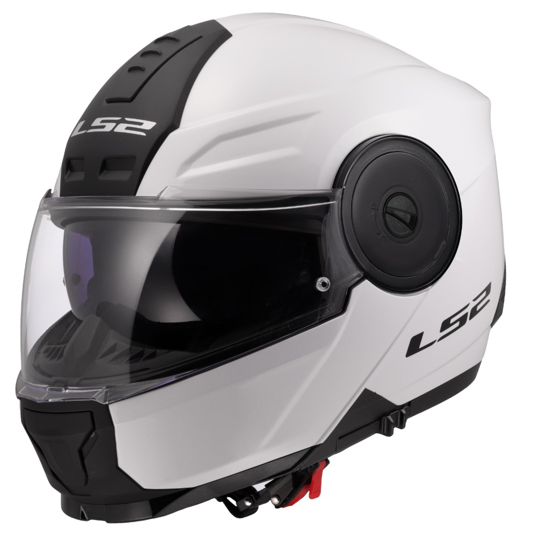 LS2 Helmets Horizon II Modular Full Face Motorcycle Helmet W/ SunShield White - Wisconsin Harley-Davidson
