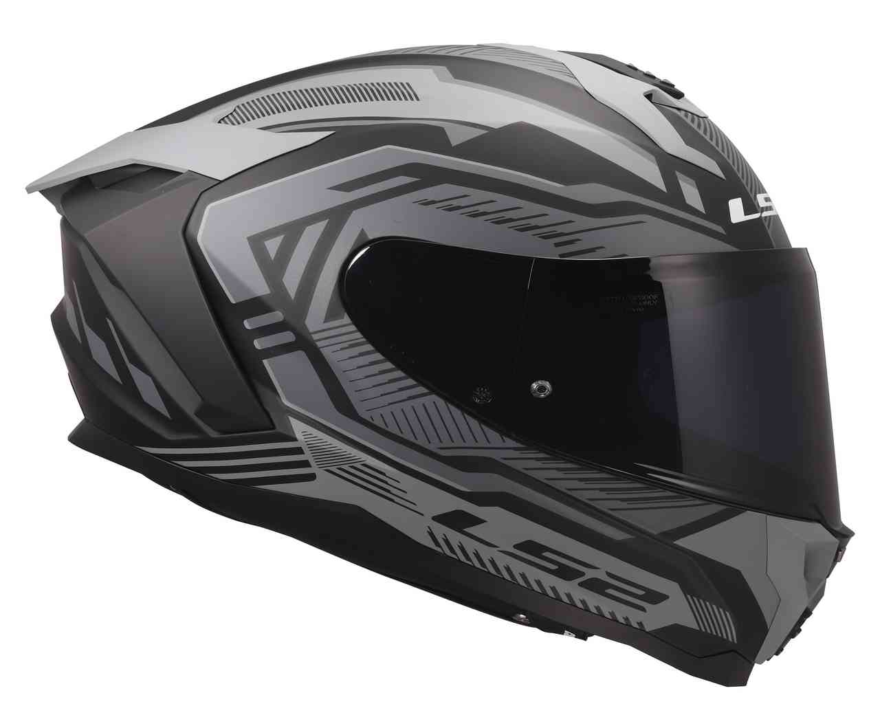 LS2 Helmets Challenger II Dravix Full Face Motorcycle Helmet Matte Gray Black - No Hassle Returns at Wisconsin Harley