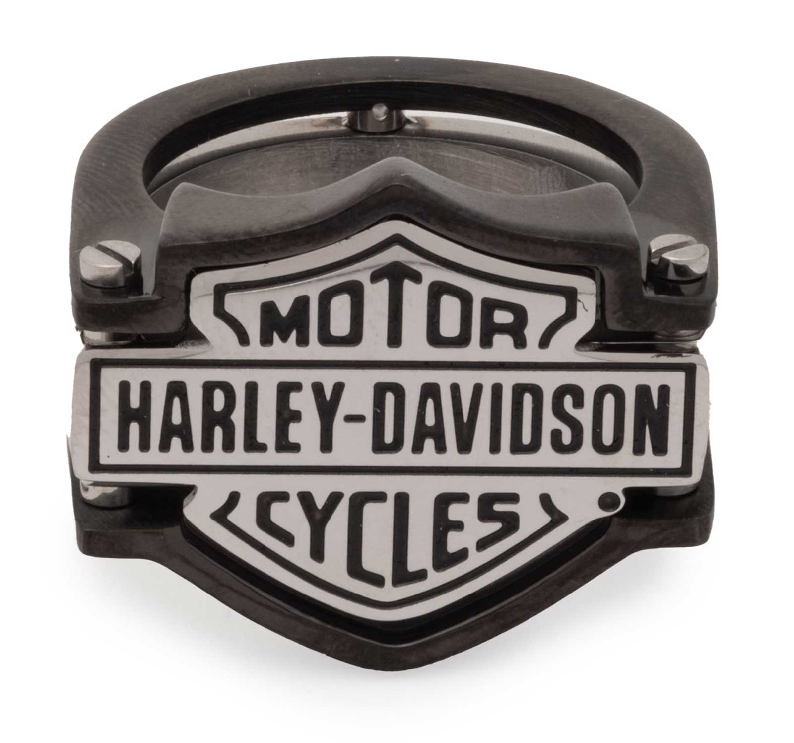 Harley-Davidson Free Shipping - Harley-Davidson Men's Two-Tone Bar & Shield Bolt Stainless Steel Ring, Black - Free Shipping on many products plus Orders Over $99