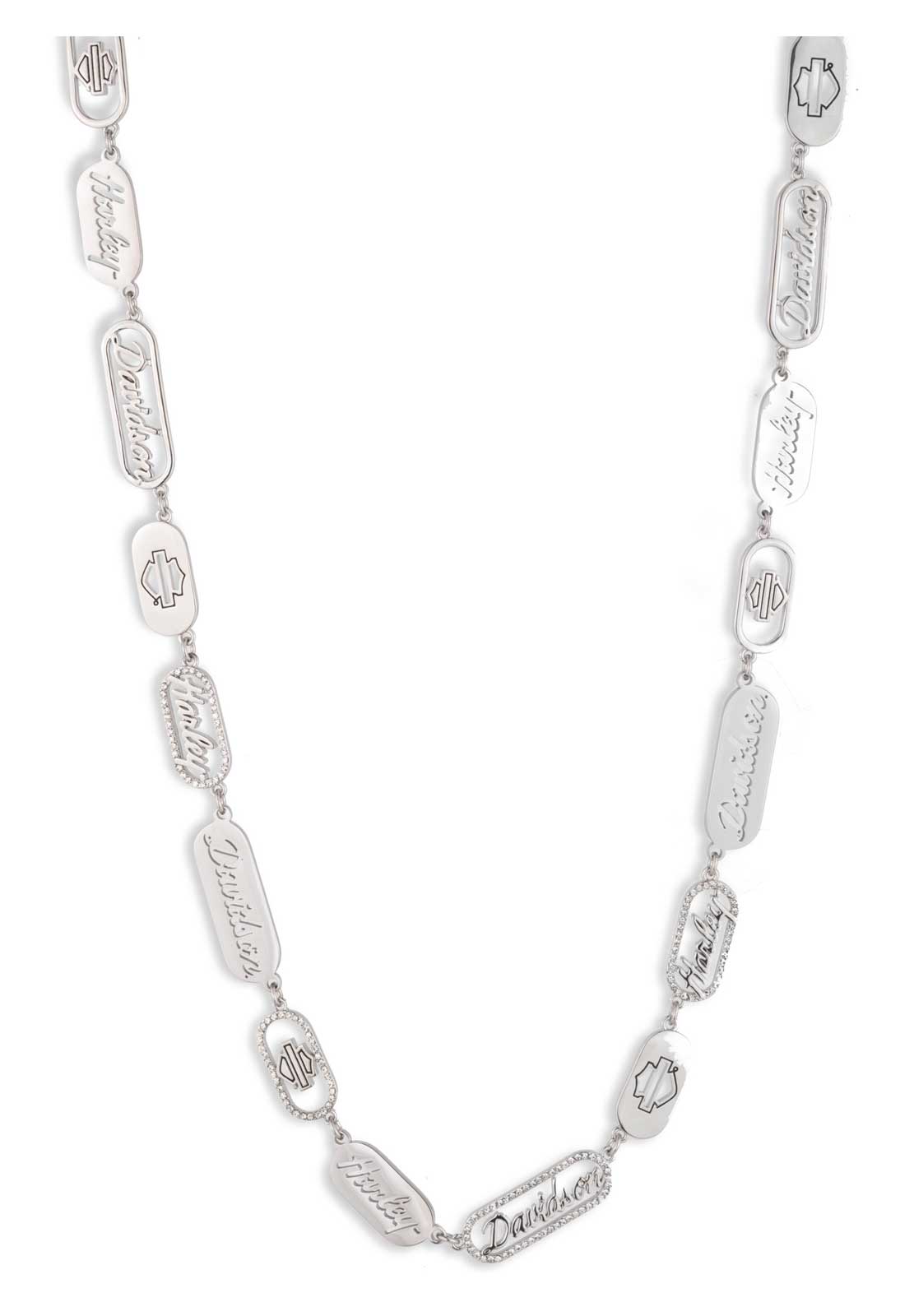 Harley-Davidson® Women's 16in Cursive Script Oval Link Collar