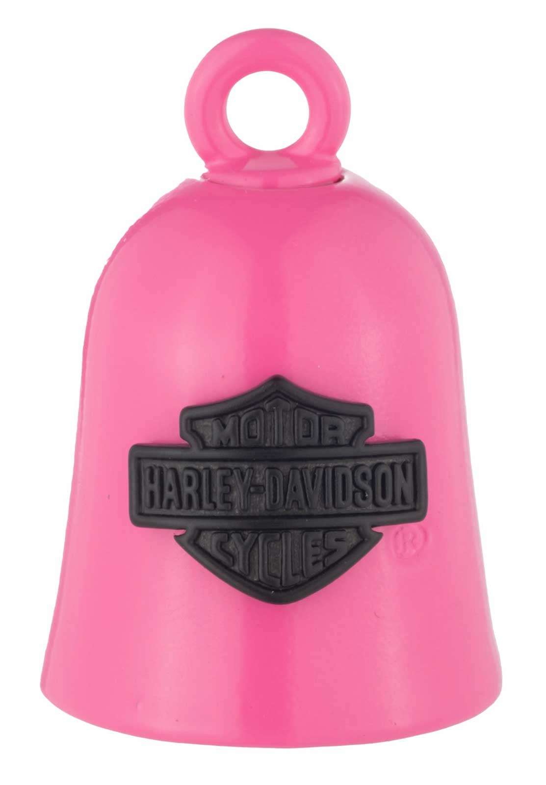 Harley-Davidson Black Bar & Shield Logo Ride Bell, Hot Pink Plated Brass - Wisconsin Harley-Davidson