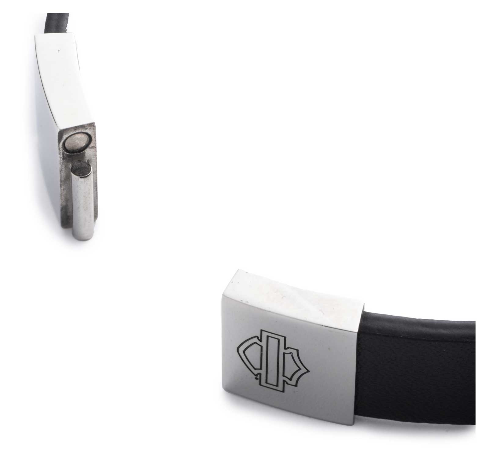 Harley-Davidson Free Shipping - Harley-Davidson Men's 9 in. H-D Text Bolted Thin Leather Cuff Bracelet, Black - Free Shipping on many products plus Orders Over $99