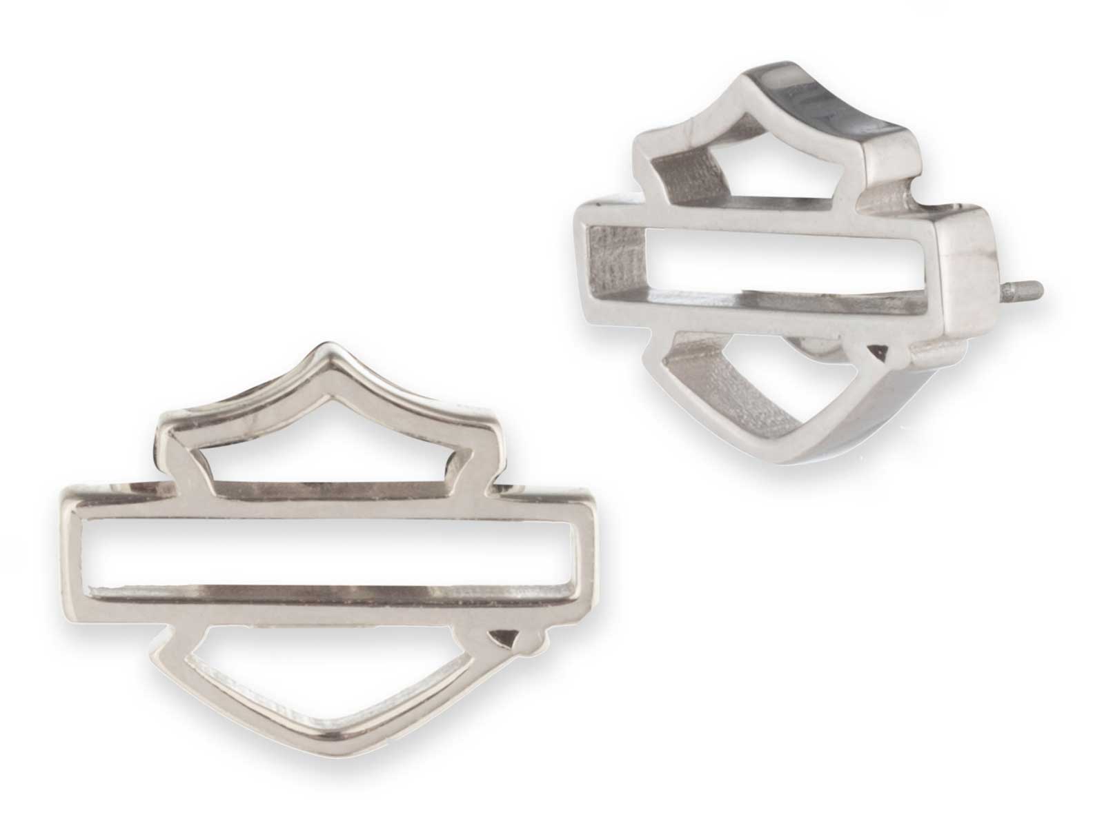 Harley-Davidson Free Shipping - Harley-Davidson Women's Open Bar & Shield Logo Sterling Silver Stud Earrings - Free Shipping on many products plus Orders Over $99