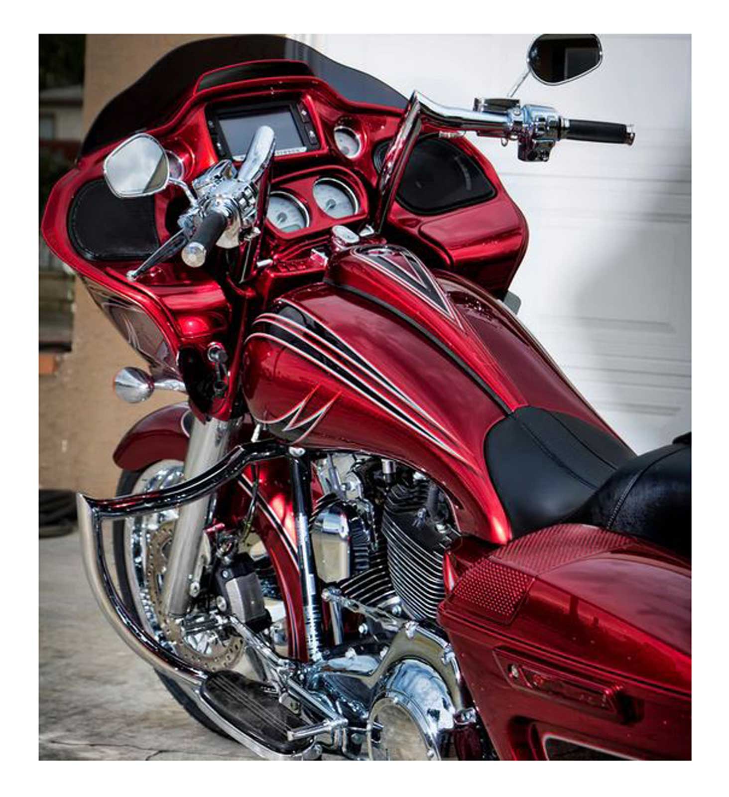 Factory 47 Signature 10 inch Chrome Meathook Handlebar, 2015-2023 Road Glide - No Hassle Returns at Wisconsin Harley