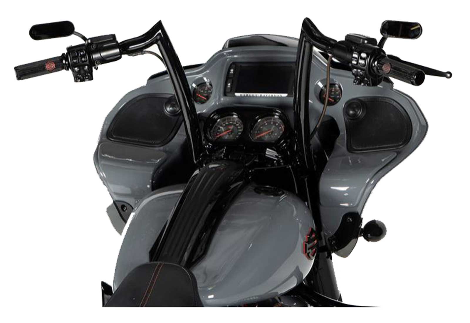 Factory 47 Signature 14 inch Black Meathook Handlebar, 2015-2023 Road Glide - No Hassle Returns at Wisconsin Harley