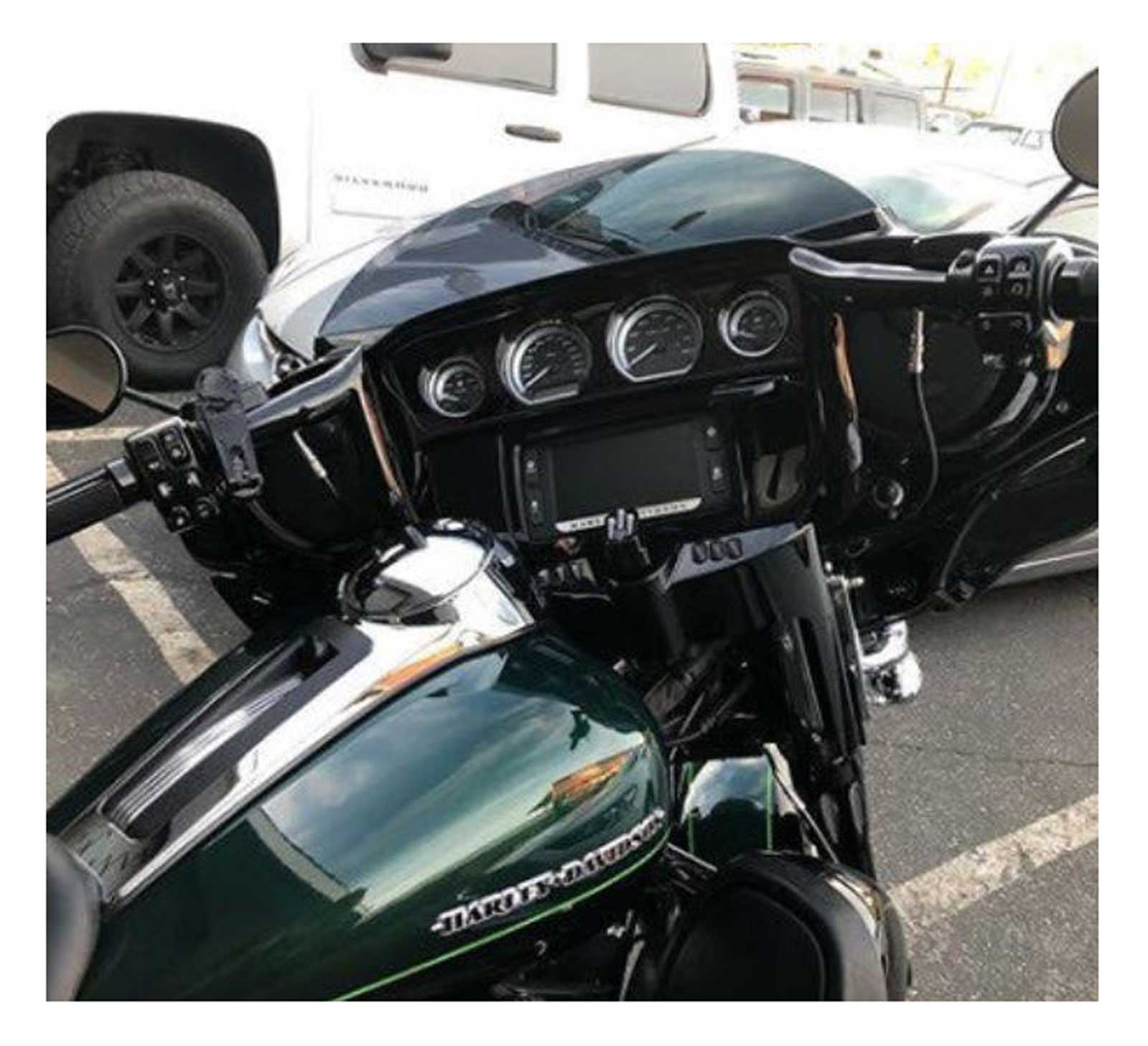 Factory 47 Assault 10 inch Black Meathook Handlebar, Street Glide/Electra Glide - Largest Selection of Harley-Davidson Products