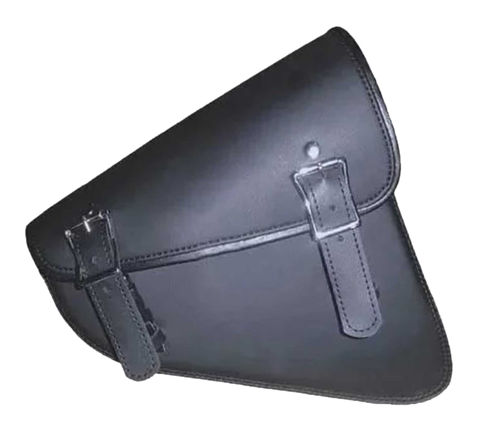 UNIK PVC Lightweight Weather-Resistance Right Side PVC Swing Arm Bag, Black - Wisconsin Harley-Davidson