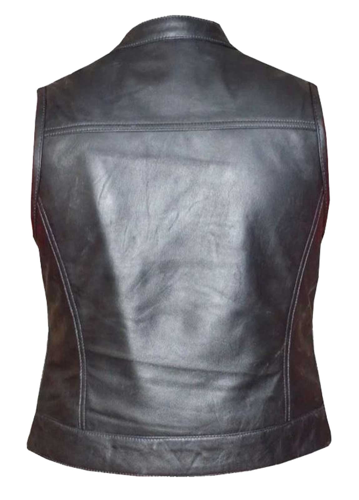 Harley-Davidson Free Shipping - Derringer Ladies Lynda SOA Style Club Motorcycle Cowhide Leather Vest, Black - Free Shipping on many products plus Orders Over $99