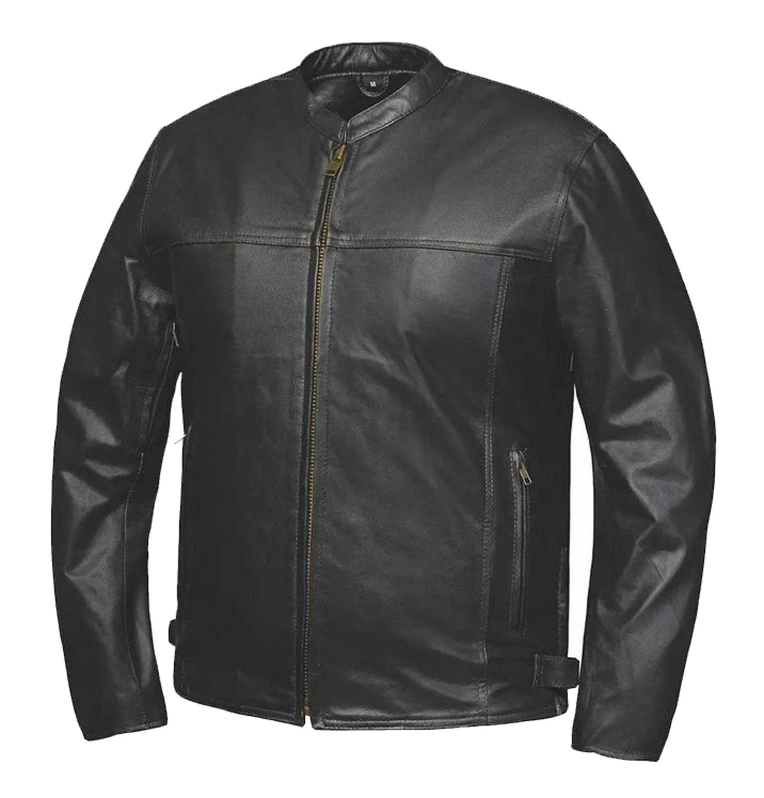 Derringer Men's Cannonball Premium Goatskin Leather Motorcycle Jacket, Black - Wisconsin Harley-Davidson