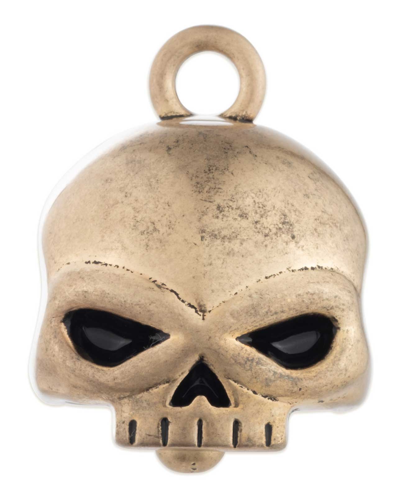 Harley-Davidson 3D Willie G Skull Bar & Shield Logo Ride Bell, Gold Tone Plating - Wisconsin Harley-Davidson