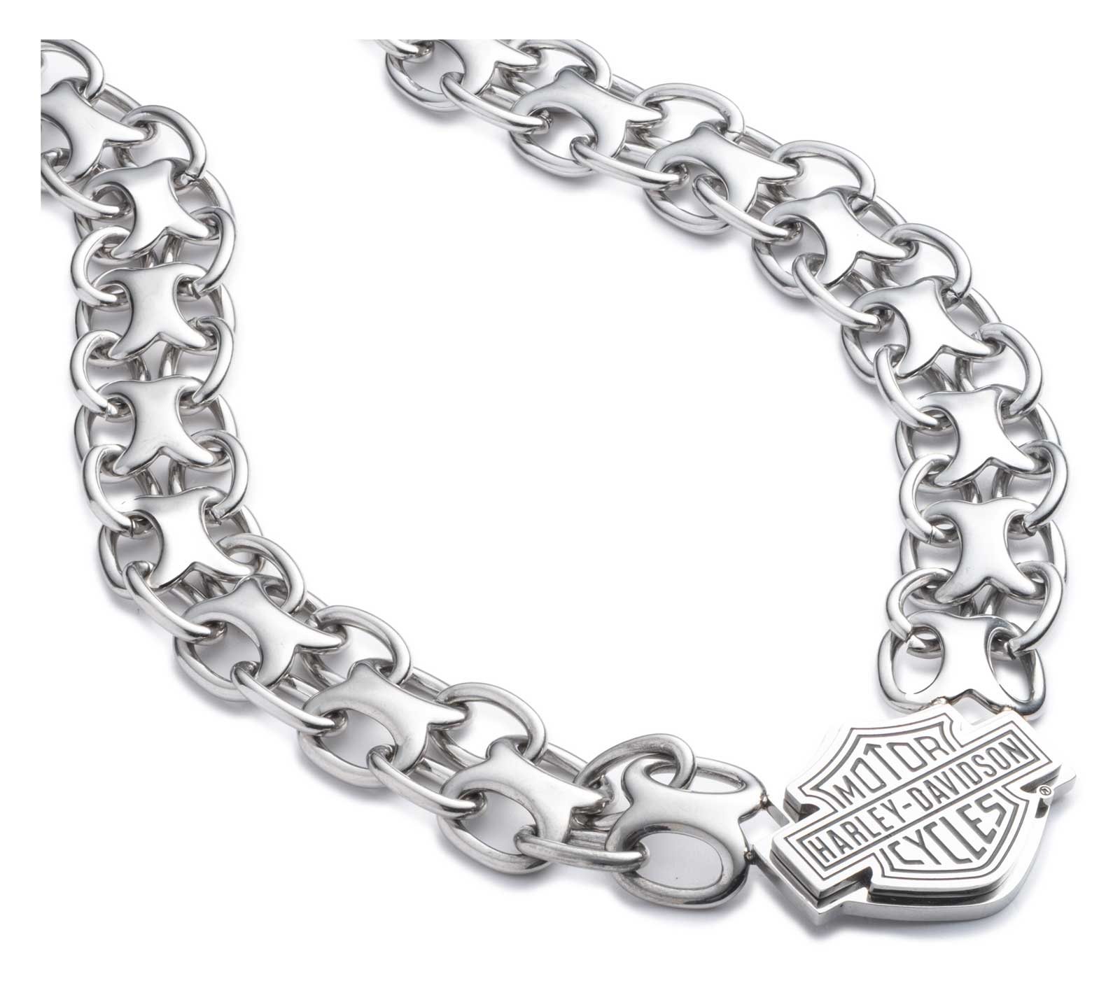 Harley-Davidson Free Shipping - Harley-Davidson Men's Bar & Shield Stainless Steel Bismark Chain Collar Necklace - Free Shipping on many products plus Orders Over $99