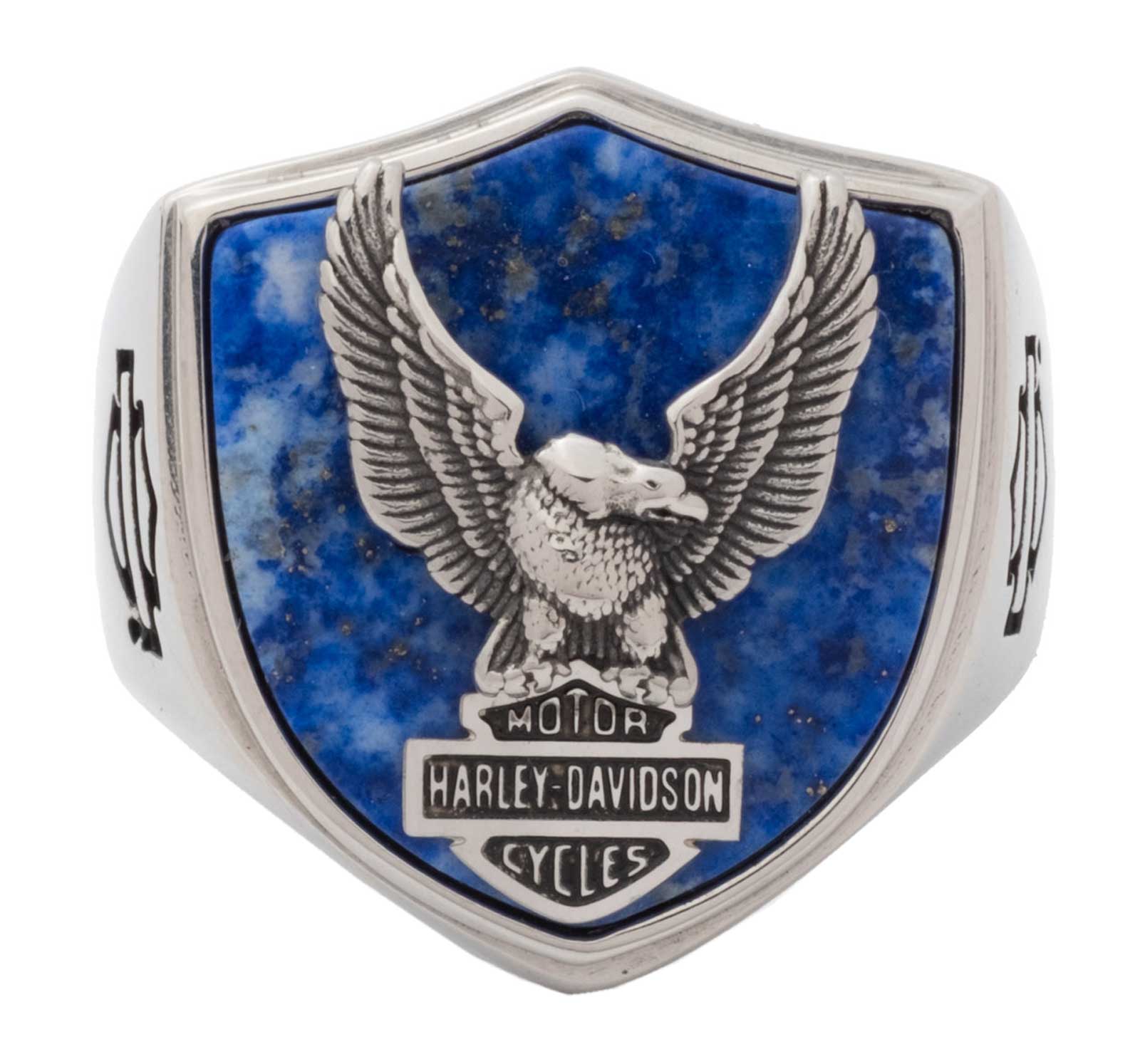 Harley-Davidson Free Shipping - Harley-Davidson Men's Flying Eagle Crest Ring, Stainless Steel & Sodalite Stone - Free Shipping on many products plus Orders Over $99