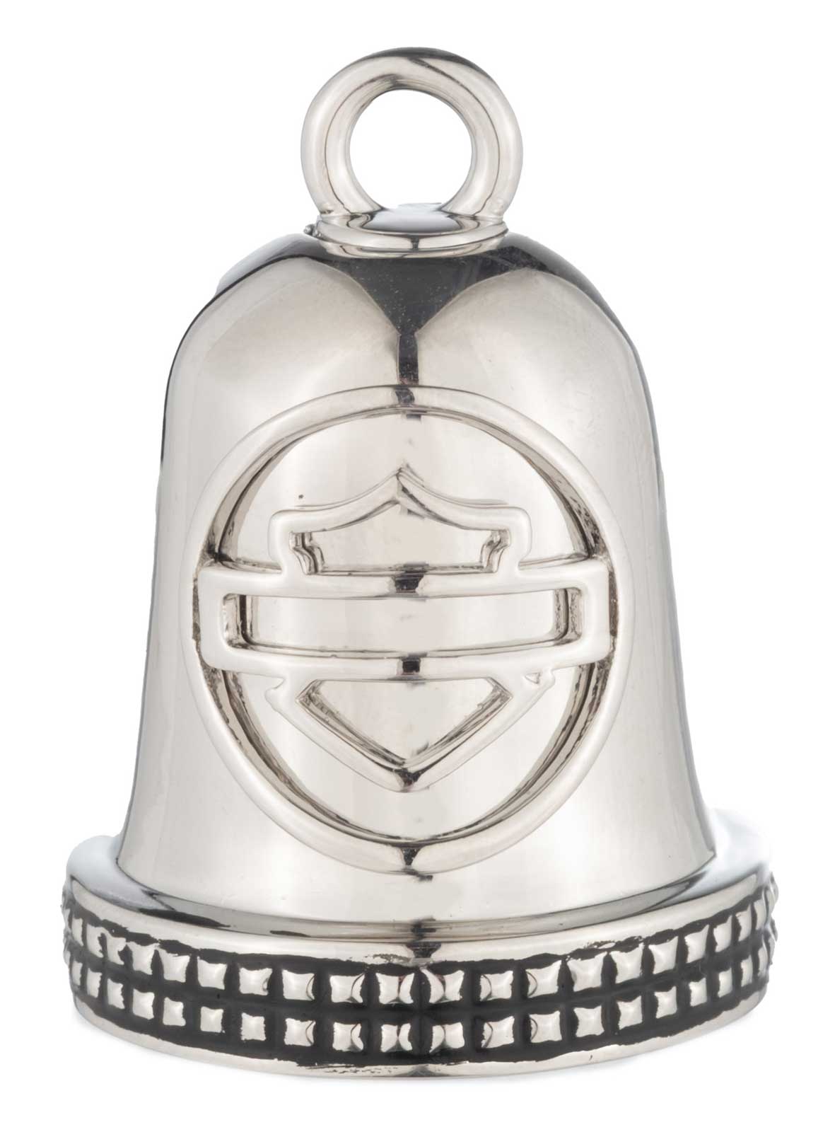 Harley-Davidson Bar & Shield Studded Boarder Ride Bell, Silver Plated Finish - Wisconsin Harley-Davidson