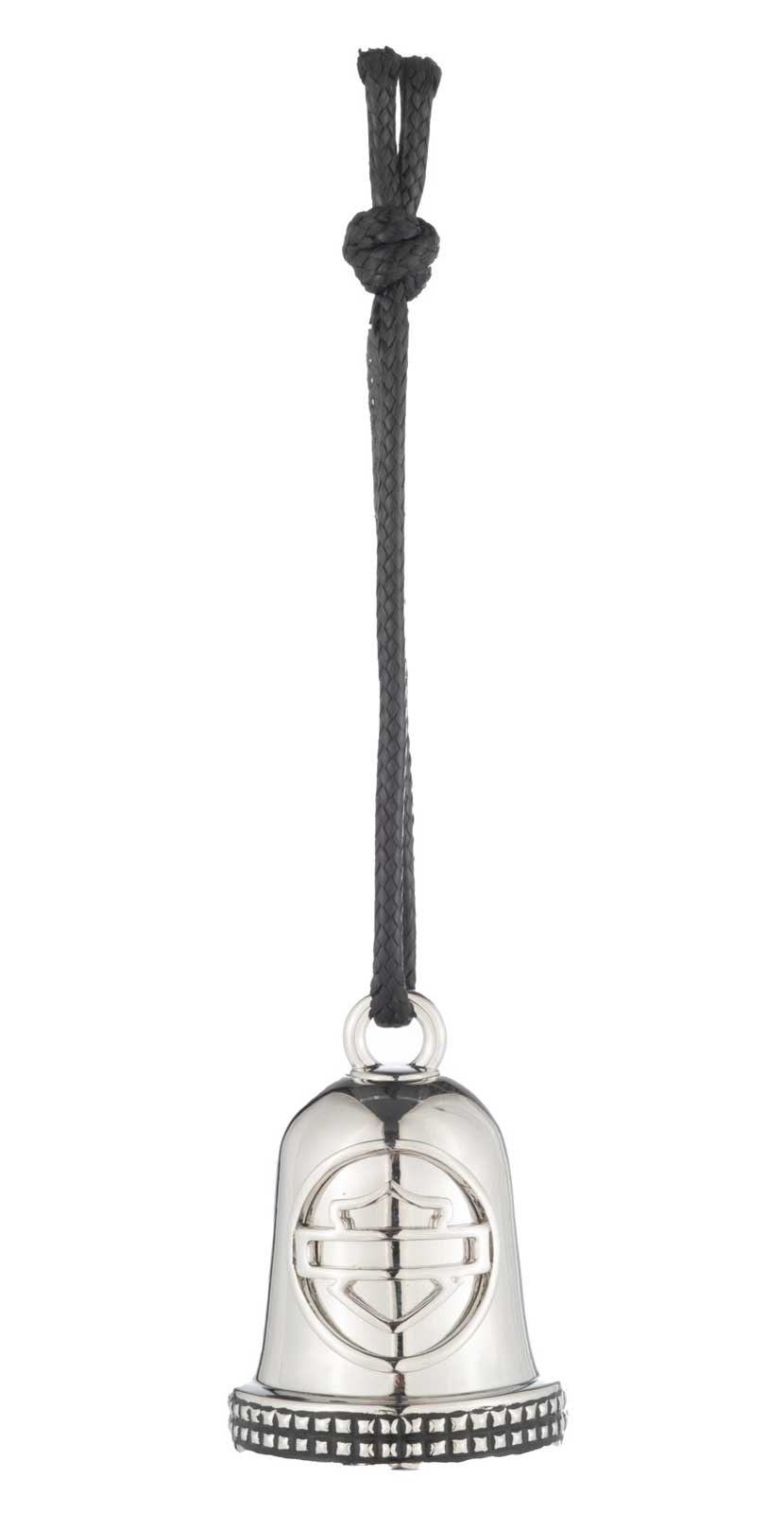 Harley-Davidson Bar & Shield Studded Boarder Ride Bell, Silver Plated Finish - No Hassle Returns at Wisconsin Harley