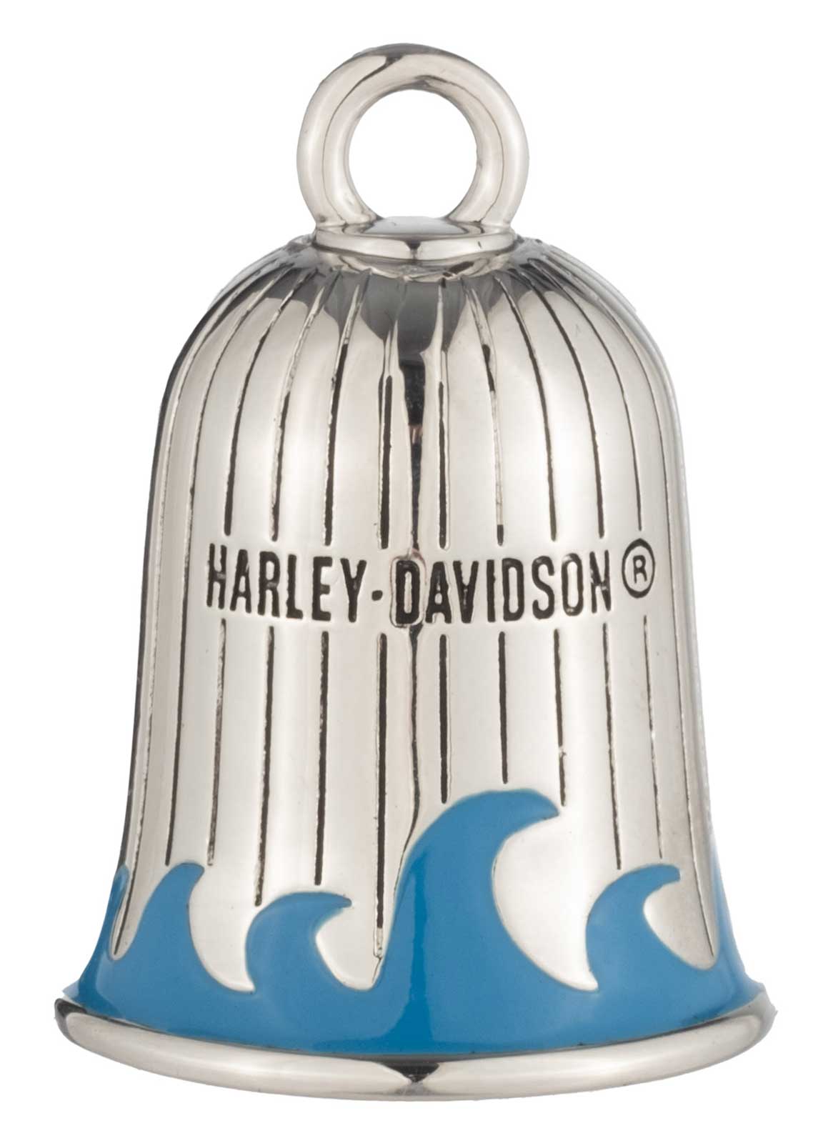 Harley-Davidson Free Shipping - Harley-Davidson Bar & Shield Blue Enamel Wave Detail Ride Bell, Silver Finish - Free Shipping on many products plus Orders Over $99