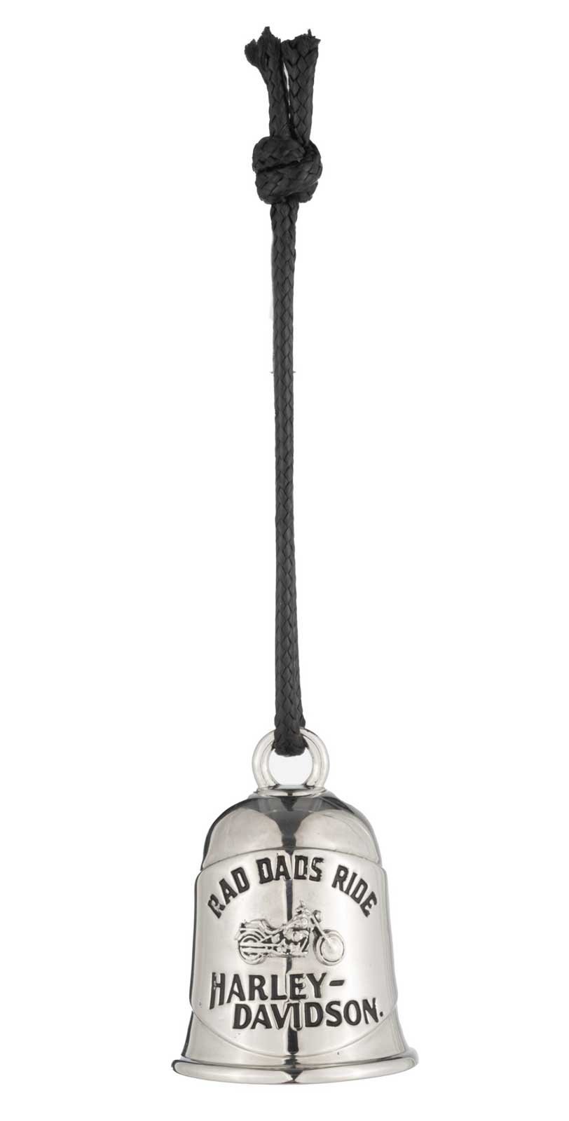Harley-Davidson Engraved Rad Dads Ride H-D Ride Bell, Brass Silver Finish - No Hassle Returns at Wisconsin Harley