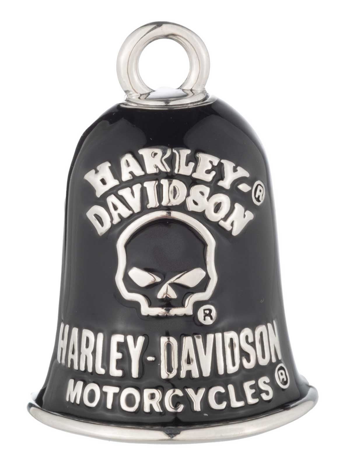 Harley-Davidson Vintage Willie G Skull Logo Ride Bell, Black Plated Finish - Wisconsin Harley-Davidson