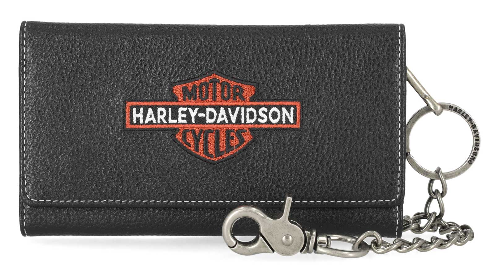 Harley-Davidson® Men's Bar & Shield Embroidered Leather Trucker