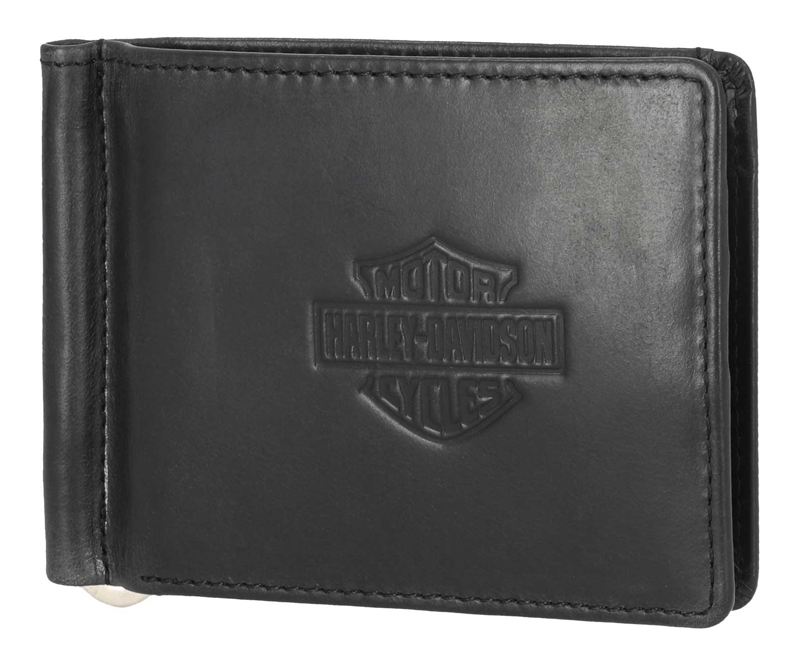 Harley-Davidson® Men's B&S Card Release Leather RFID Billfold