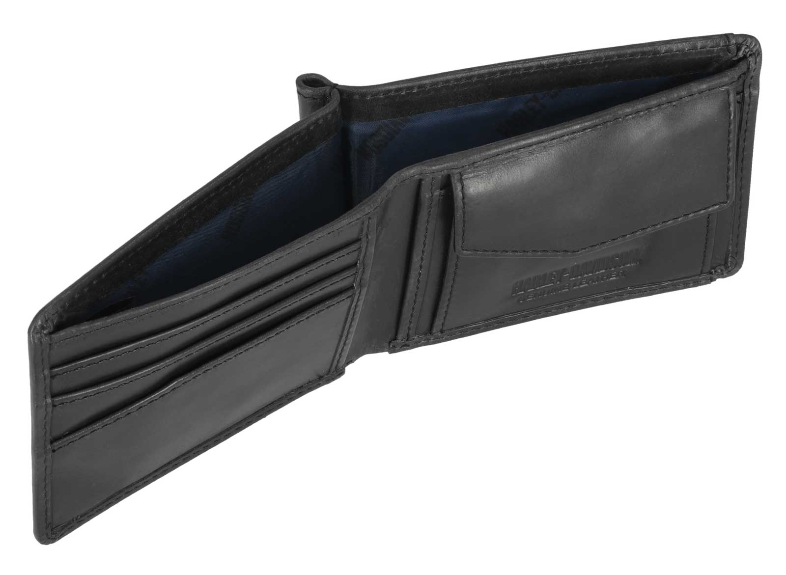 Harley-Davidson Men's B&S Card Release Leather RFID Billfold Wallet, Black - Largest Selection of Harley-Davidson Products