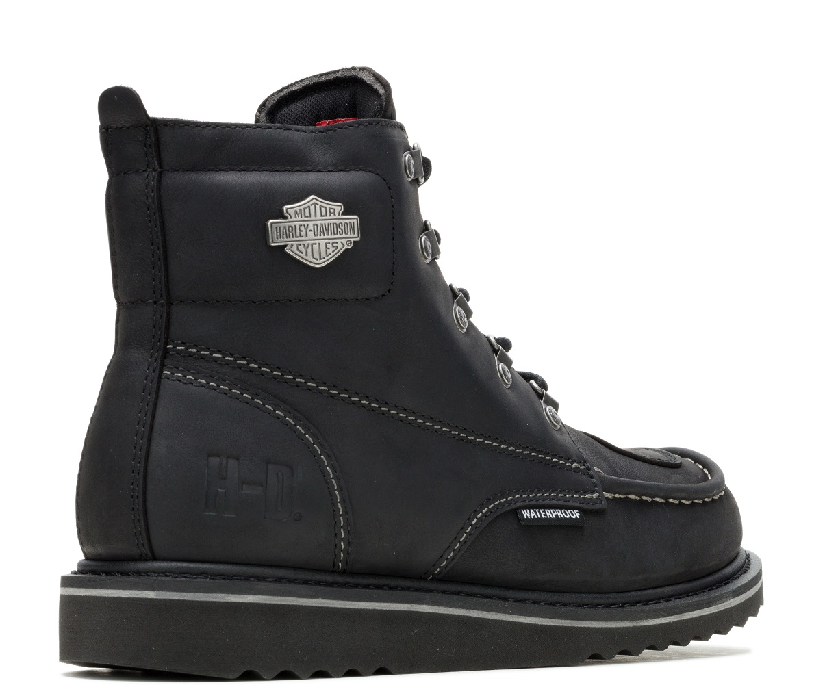 Harley-Davidson Men's Hagerman Waterproof 6-Inch Black Motorcycle Boots, D96336 - No Hassle Returns at Wisconsin Harley