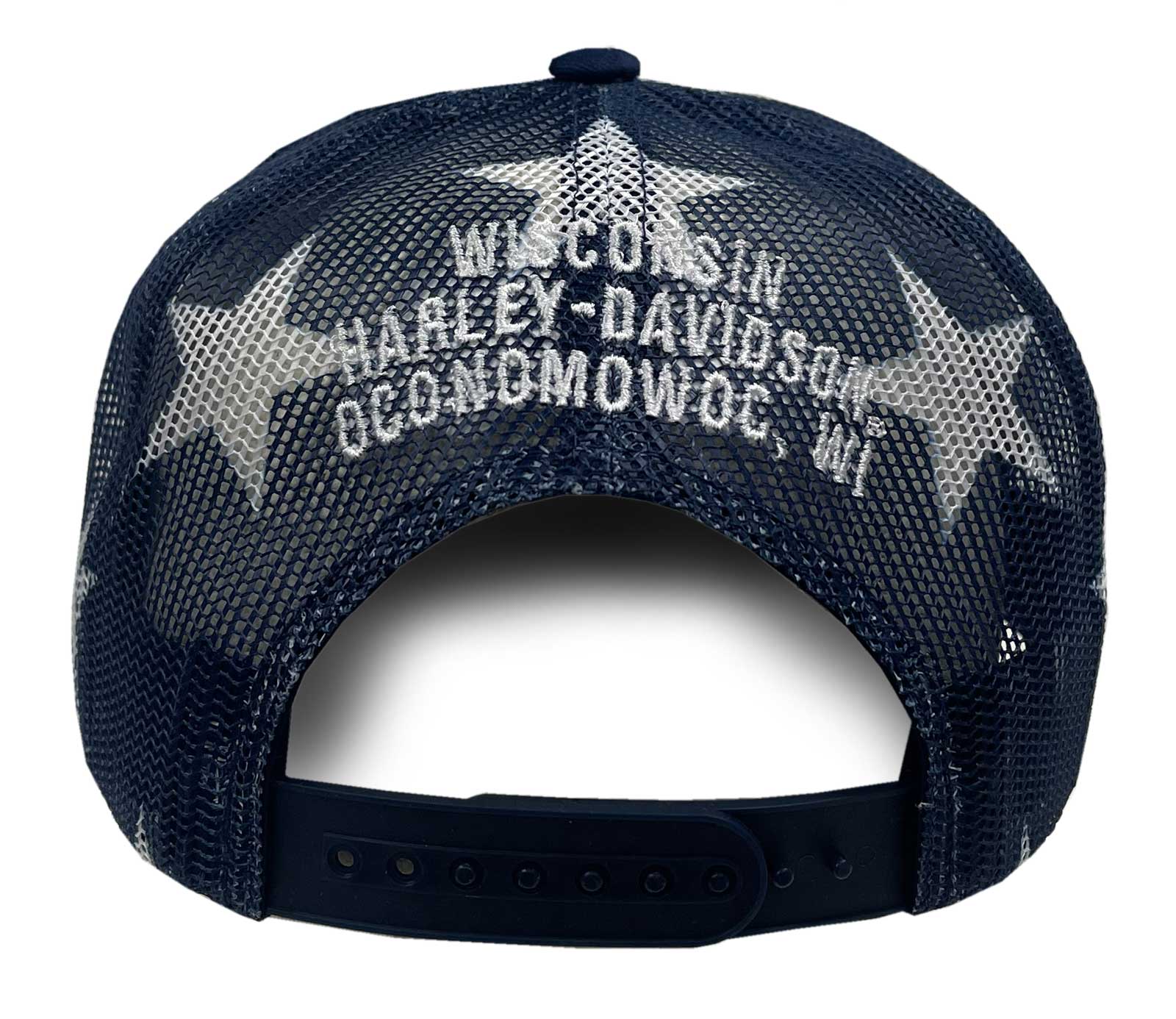Harley-Davidson Free Shipping - Harley-Davidson Men's United B&S Logo Adjustable Patriotic Trucker Hat, Blue - Free Shipping on many products plus Orders Over $99