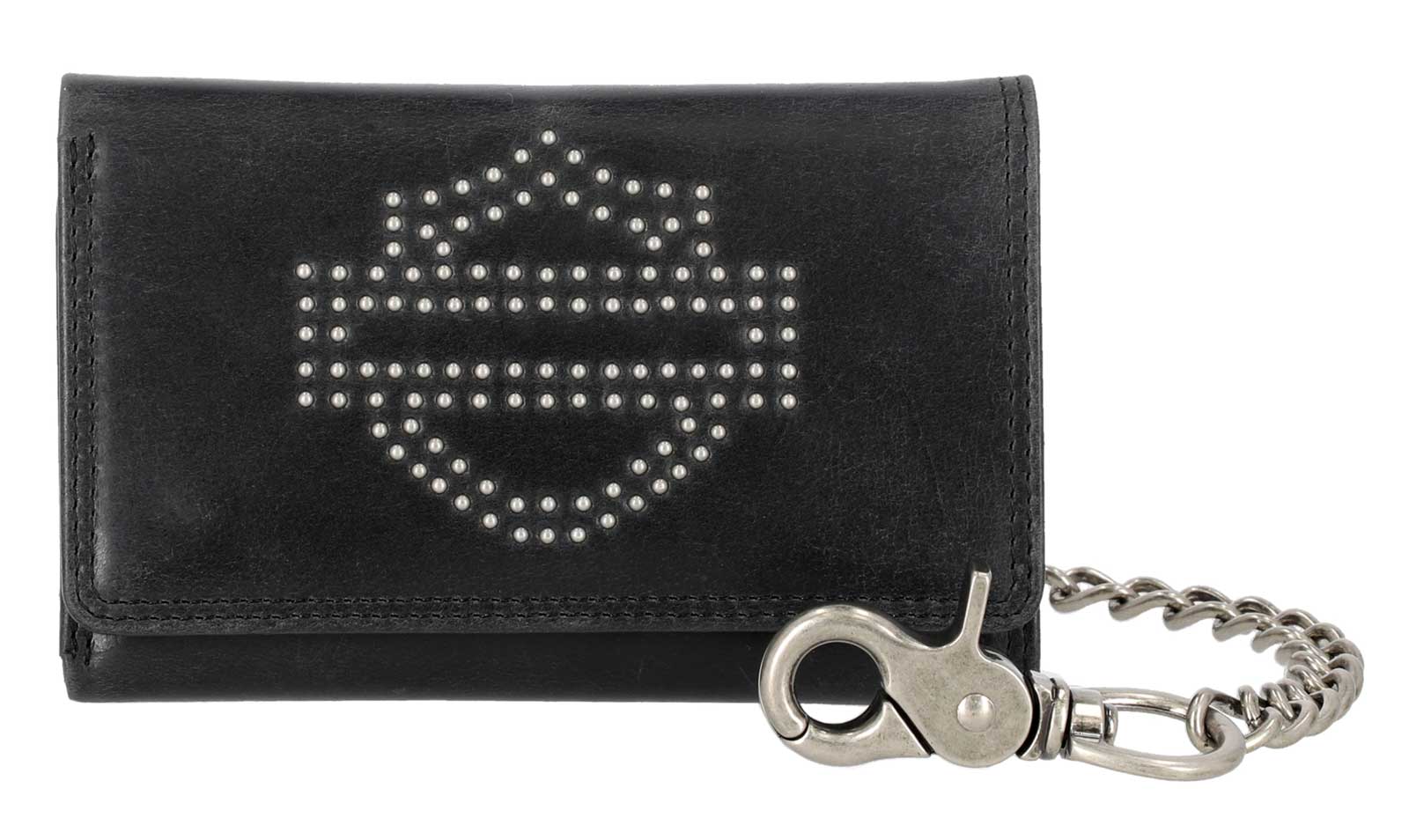 Harley-Davidson 3つ折り財布 Harley-Davidson® Men's Nail Head Open Bar & Shield Medium Trifold