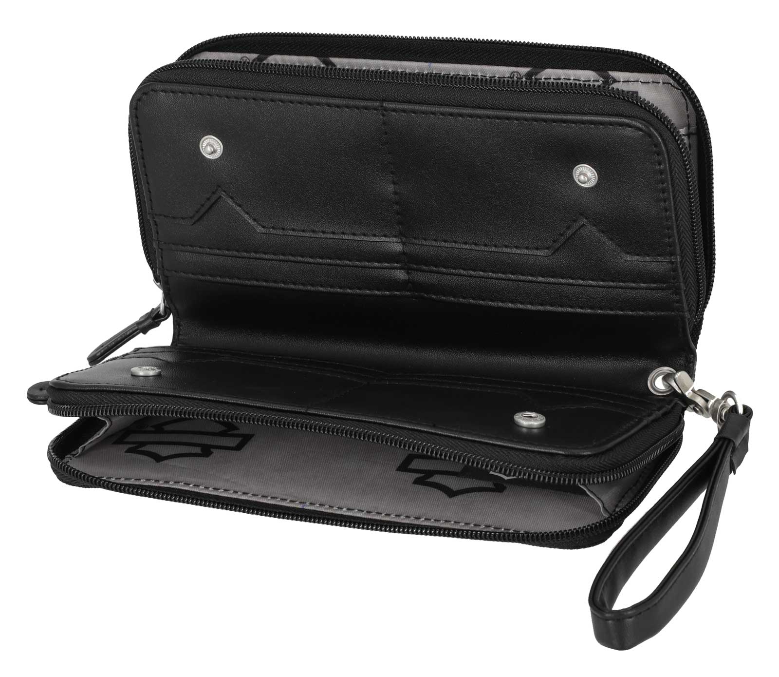 Harley-Davidson® Women's Bling Willie G Skull Zip Around Wristlet