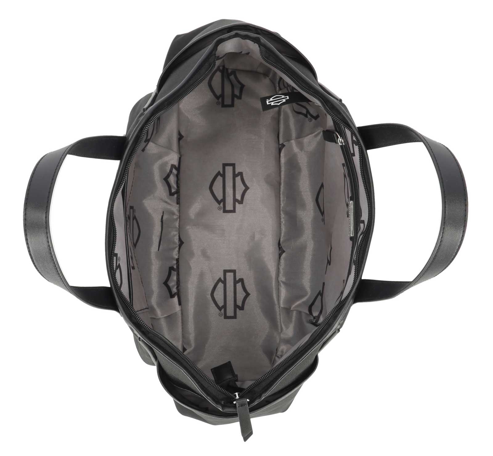 Harley-Davidson Women's Embellished Willie G Skull Polyester Tote Purse, Black - Largest Selection of Harley-Davidson Products