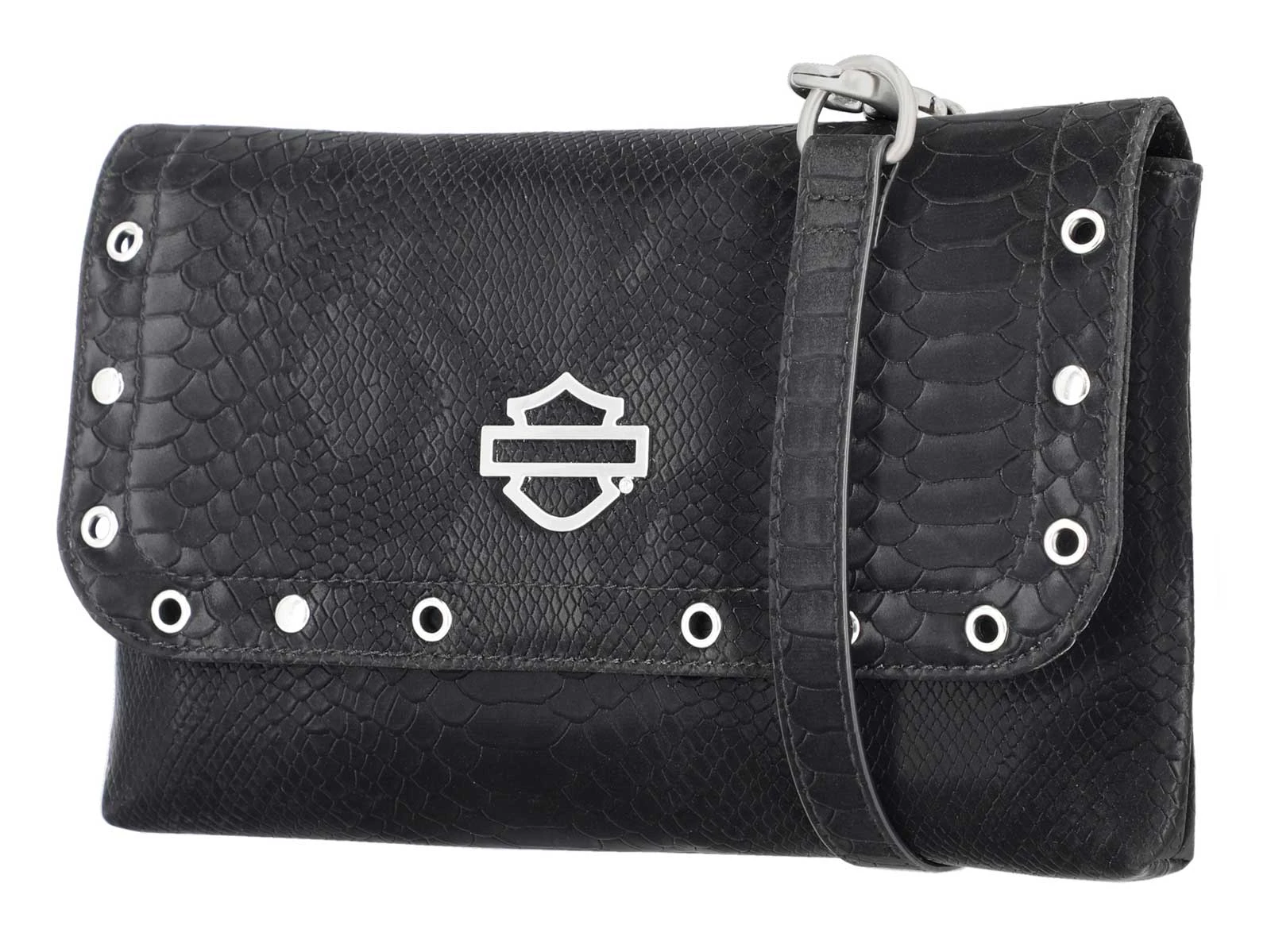 Harley-Davidson Free Shipping - Harley-Davidson Women's Embossed Snake Skin B&S Crossbody Purse, Black - Free Shipping on many products plus Orders Over $99