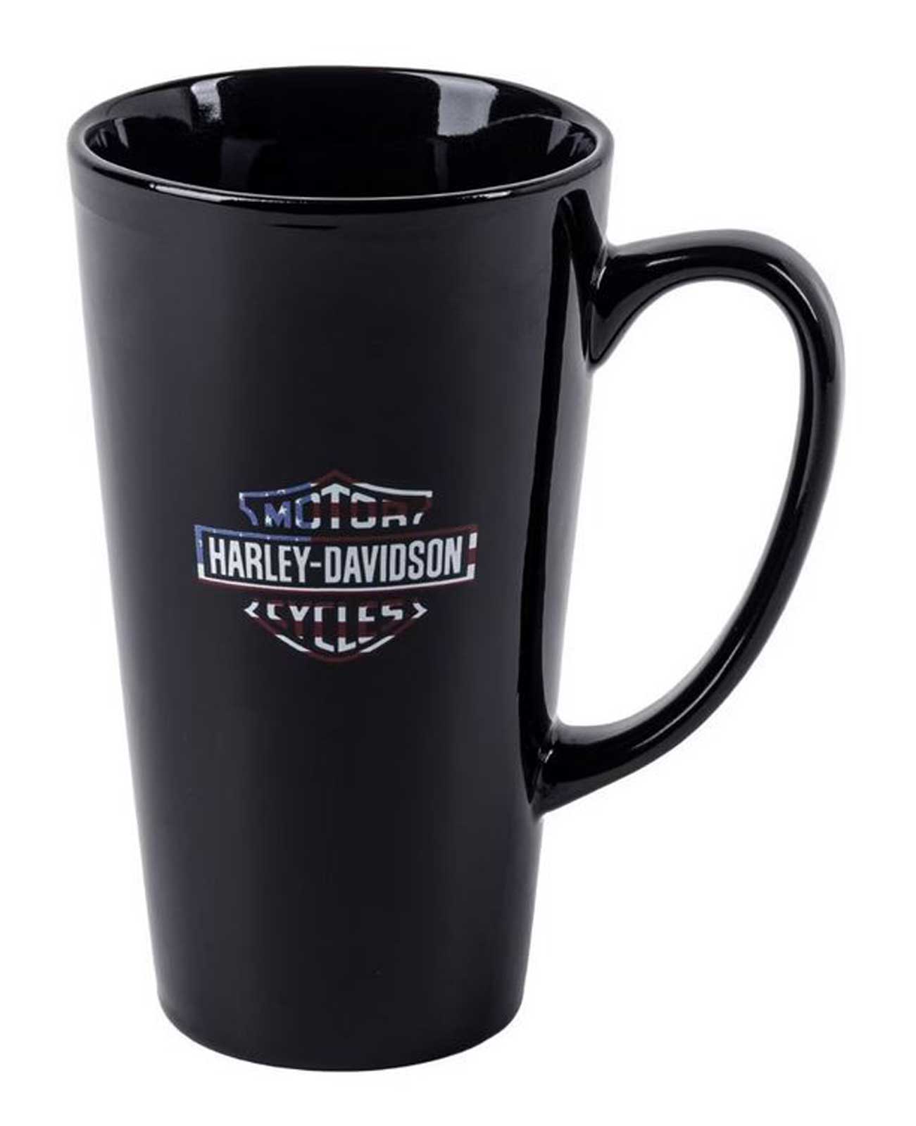 Harley-Davidson Free Shipping - Harley-Davidson Americana Bar & Shield Logo Full-Wrap Graphic Latte Mug, 16 oz. - Free Shipping on many products plus Orders Over $99