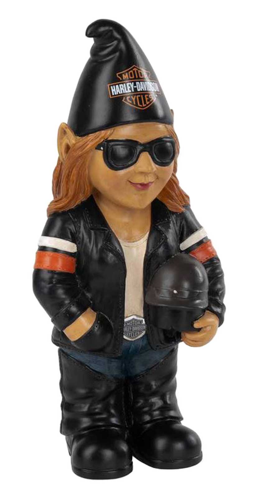 Harley-Davidson Sculpted Lady Biker Garden Gnome Sunny, Indoor/Outdoor Use - No Hassle Returns at Wisconsin Harley