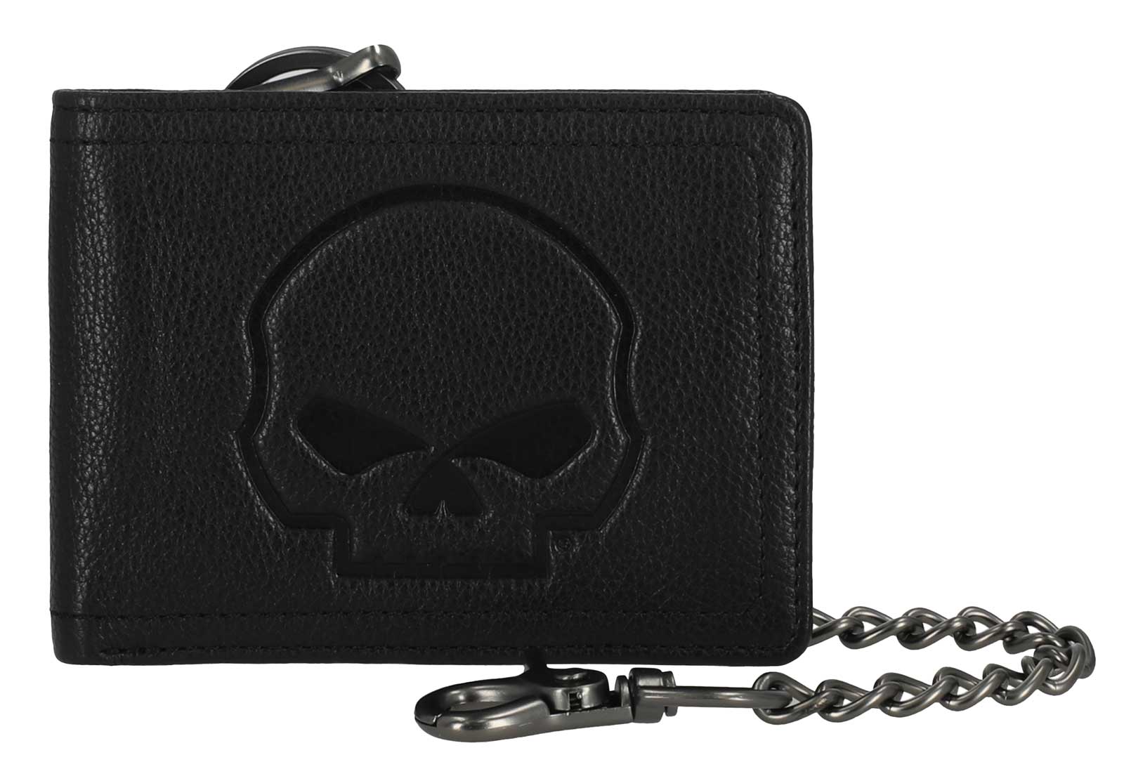 Harley-Davidson® Men's Willie G Skull Embossed Billfold Leather