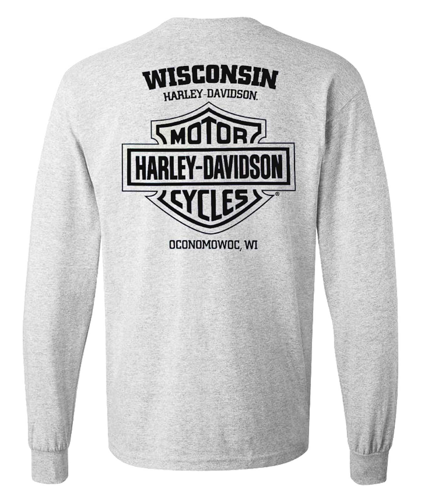 Harley-Davidson Free Shipping - Harley-Davidson Men's Halo Willie G Skull Long Sleeve T-Shit, Sport Gray - Free Shipping on many products plus Orders Over $99